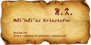 Méhész Krisztofer névjegykártya