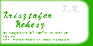 krisztofer mehesz business card